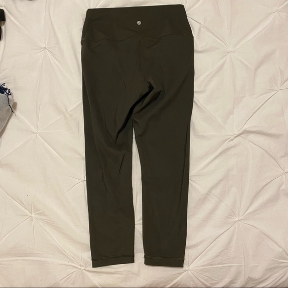 Army green cropped leggings - Picture 3 of 4